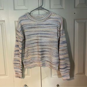 Gap Women Ivory Pullover Sweater M Crew Neck Knit Sweater